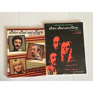 Peter Paul & Mary  2 Books  Folk Guitar - Here's Now! / Guitar